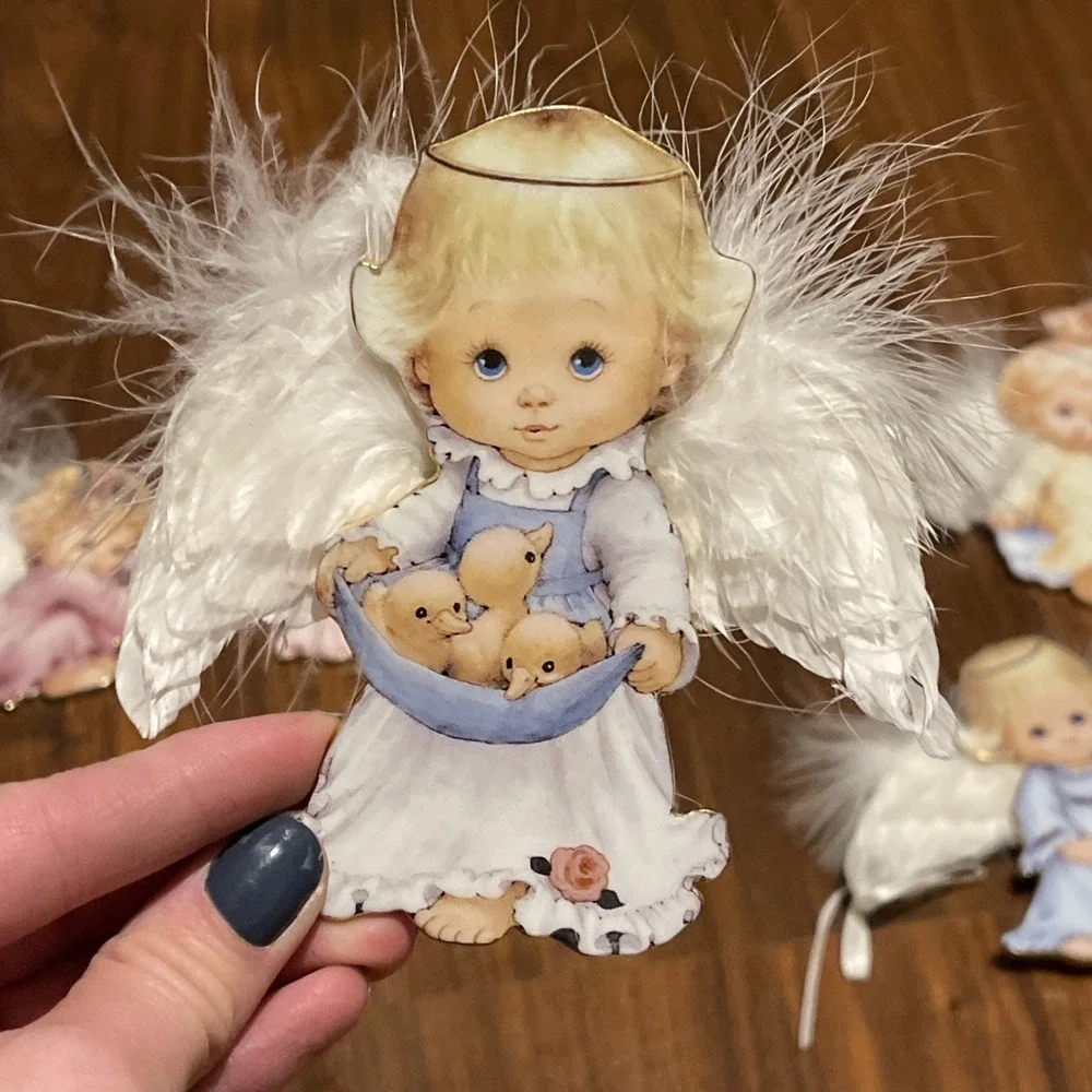 Bradford Exchange:Small Blessings Porcelain Angel Ornament 